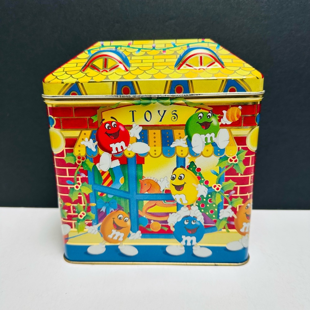 M&M Christmas Village Collectible Metal Tin Series #3 1996